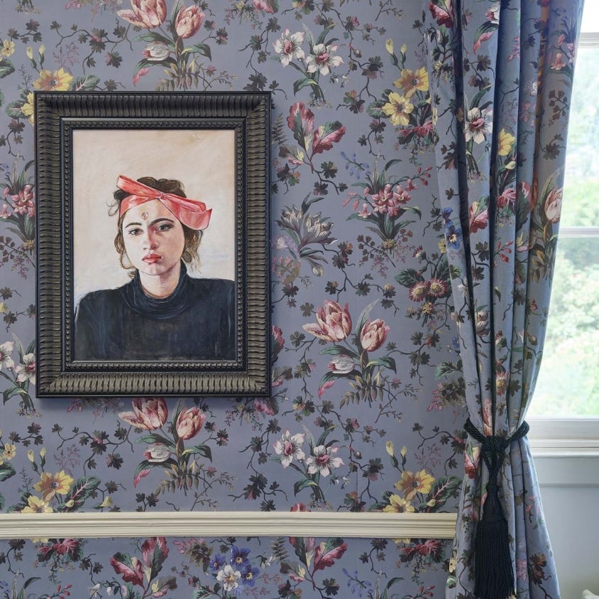 TULIPA Wallpaper - Pewter - House of Hackney