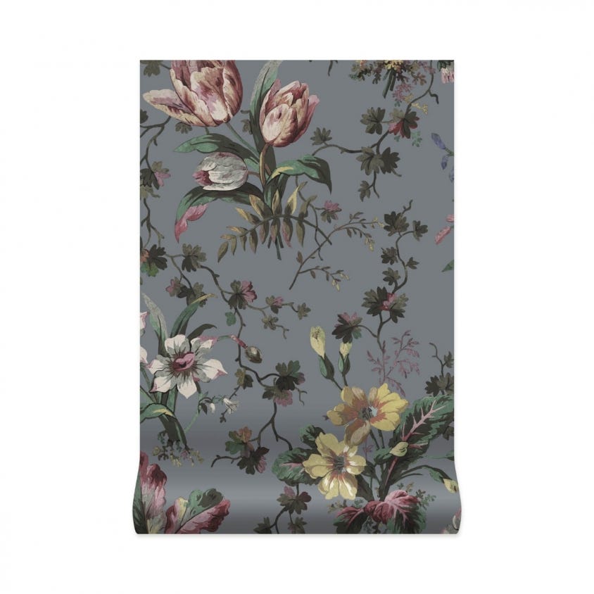 TULIPA Wallpaper - Pewter - House of Hackney