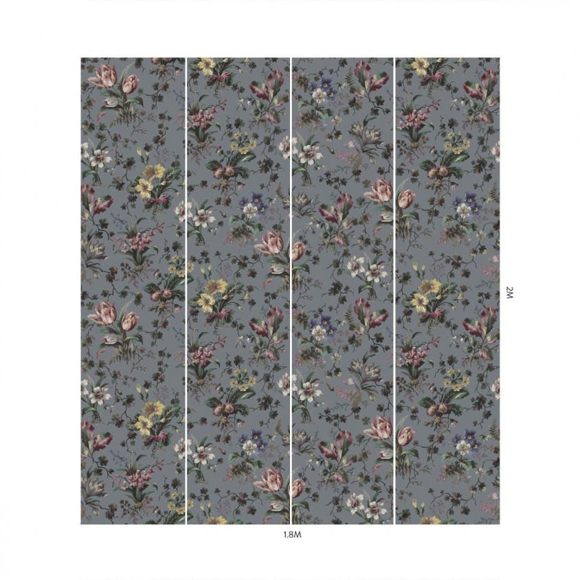 TULIPA Wallpaper - Pewter - House of Hackney