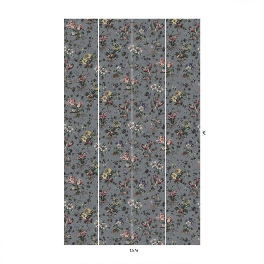 TULIPA Wallpaper - Pewter - House of Hackney