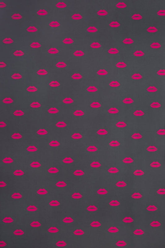 Tabitha Webb Wallpaper - Hot Pink on Grey - BG/TW02/02 - Barneby Gates