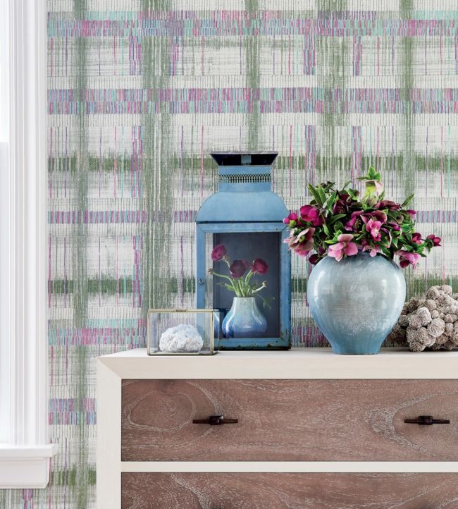Takao Weave Wallpaper - Green - AT9847 - Anna French