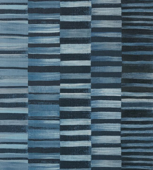 Tansman Wallpaper - Navy - AT78732 - Anna French