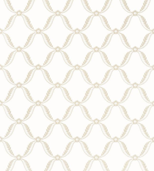 Tate Trellis Wallpaper - Beige - AT57879 - Anna French
