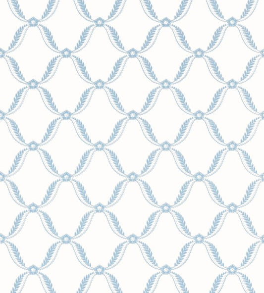 Tate Trellis Wallpaper - Soft Blue - AT57881 - Anna French