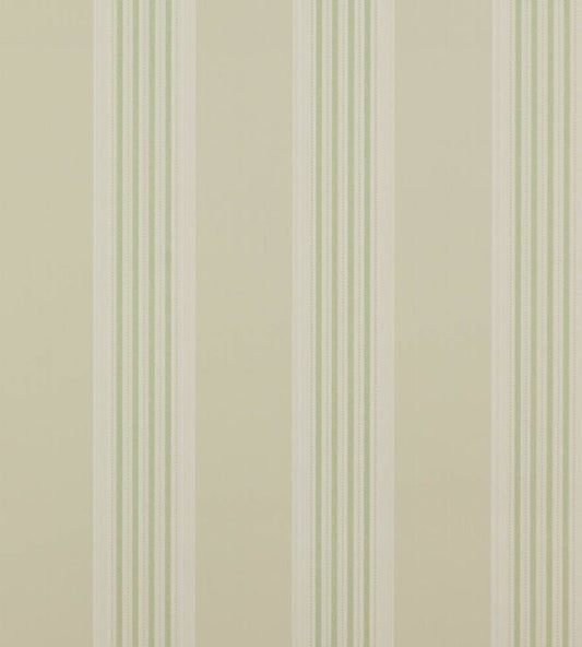 Tealby Stripe Wallpaper - Beige/Green - Colefax & Fowler