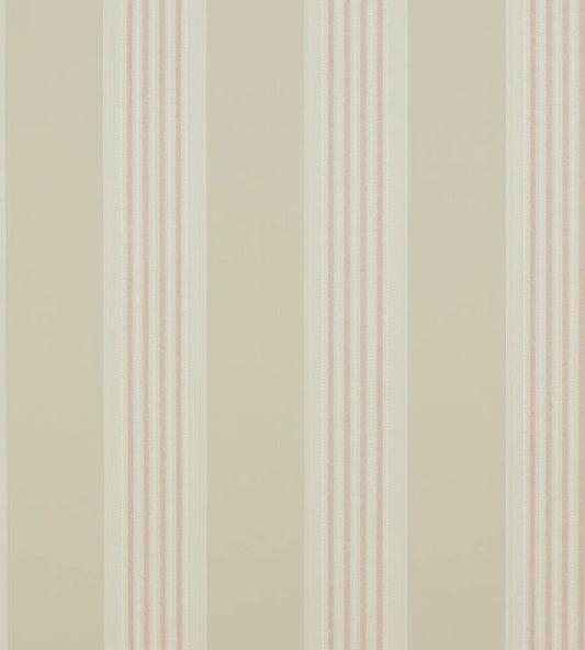 Tealby Stripe Wallpaper - Cream/Pink - Colefax & Fowler