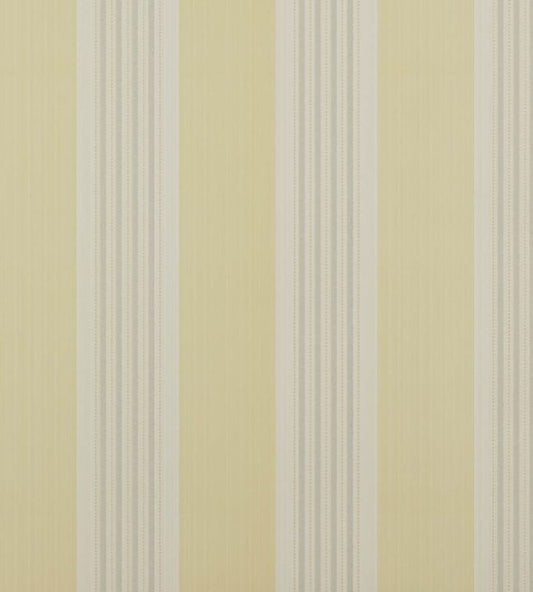 Tealby Stripe Wallpaper - Yellow/Grey - Colefax & Fowler