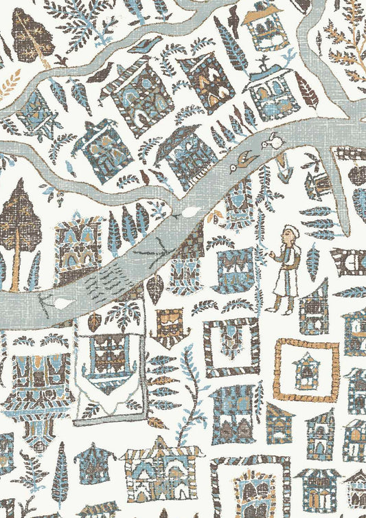 The Map Maxi Wallpaper - Aqua Vita
