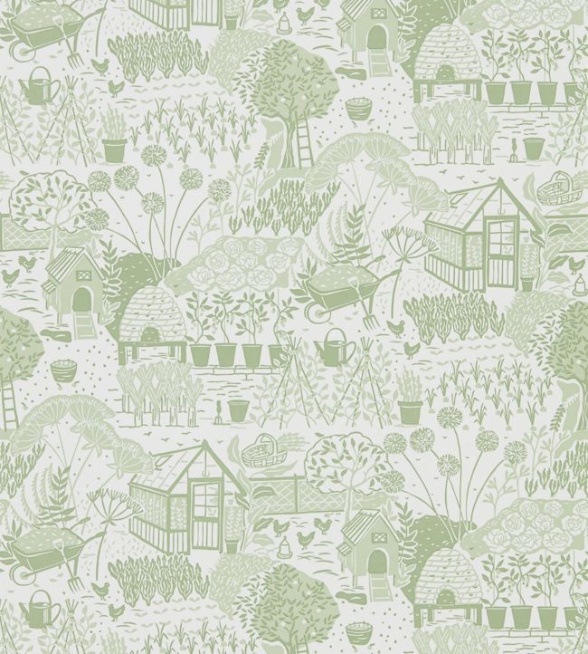 The Allotment Wallpaper - Fennel - DHPO216351 - Sanderson