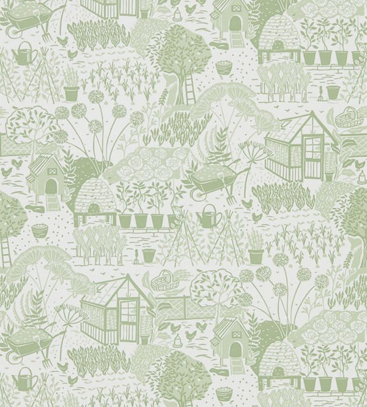 The Allotment Wallpaper - Fennel - DHPO216351 - Sanderson