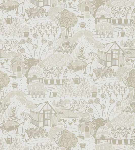 The Allotment Wallpaper - Linen - DHPO216353 - Sanderson