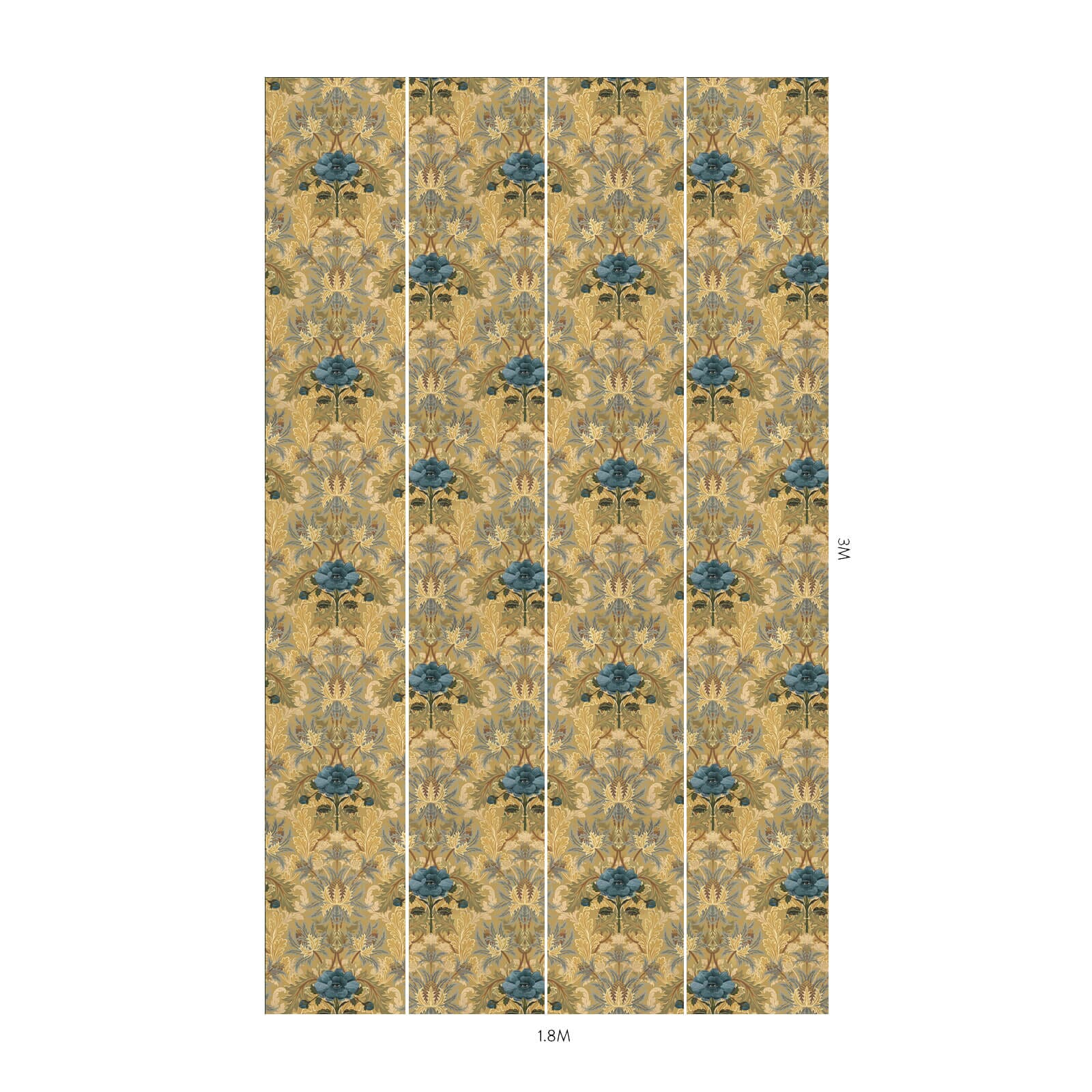 The Blue Rose Weeping Wallpaper - Aurelian - House of Hackney
