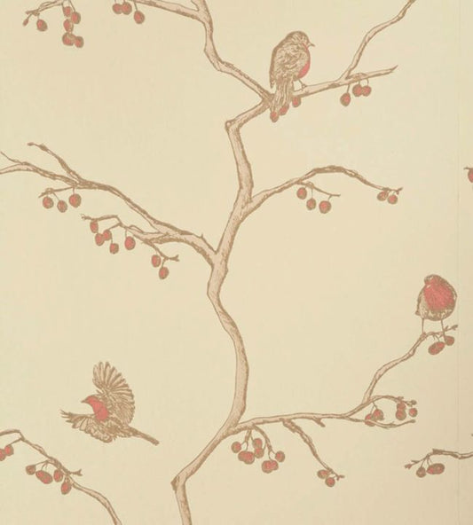 The English Robin Wallpaper - Parchment - BG0300-102 - Barneby Gates