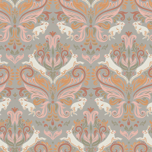 The Hopping Hare Wallpaper - Morning Sunrise - Lucie Annabel