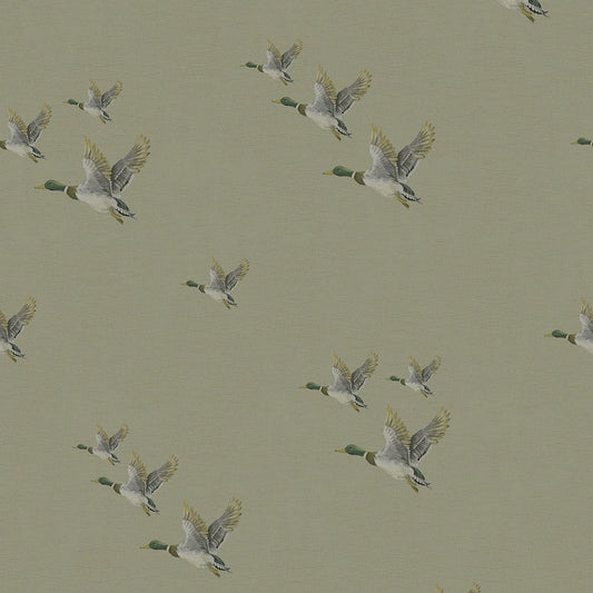 The Mallards Wallpaper - Warm Grey - Lucie Annabel