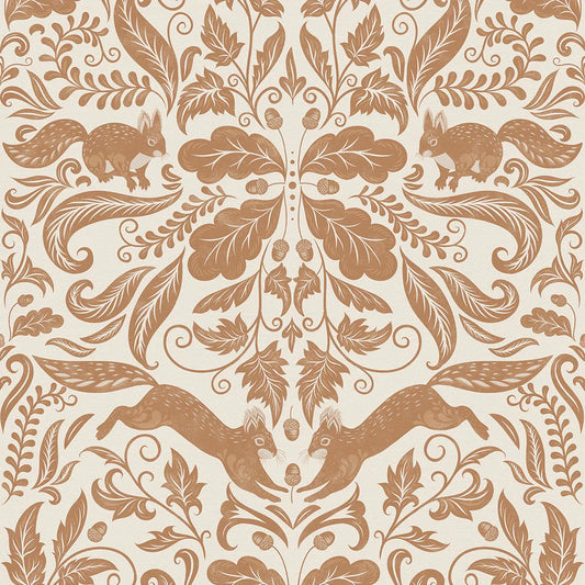The Secret Squirrel Wallpaper - Spice - Lucie Annabel
