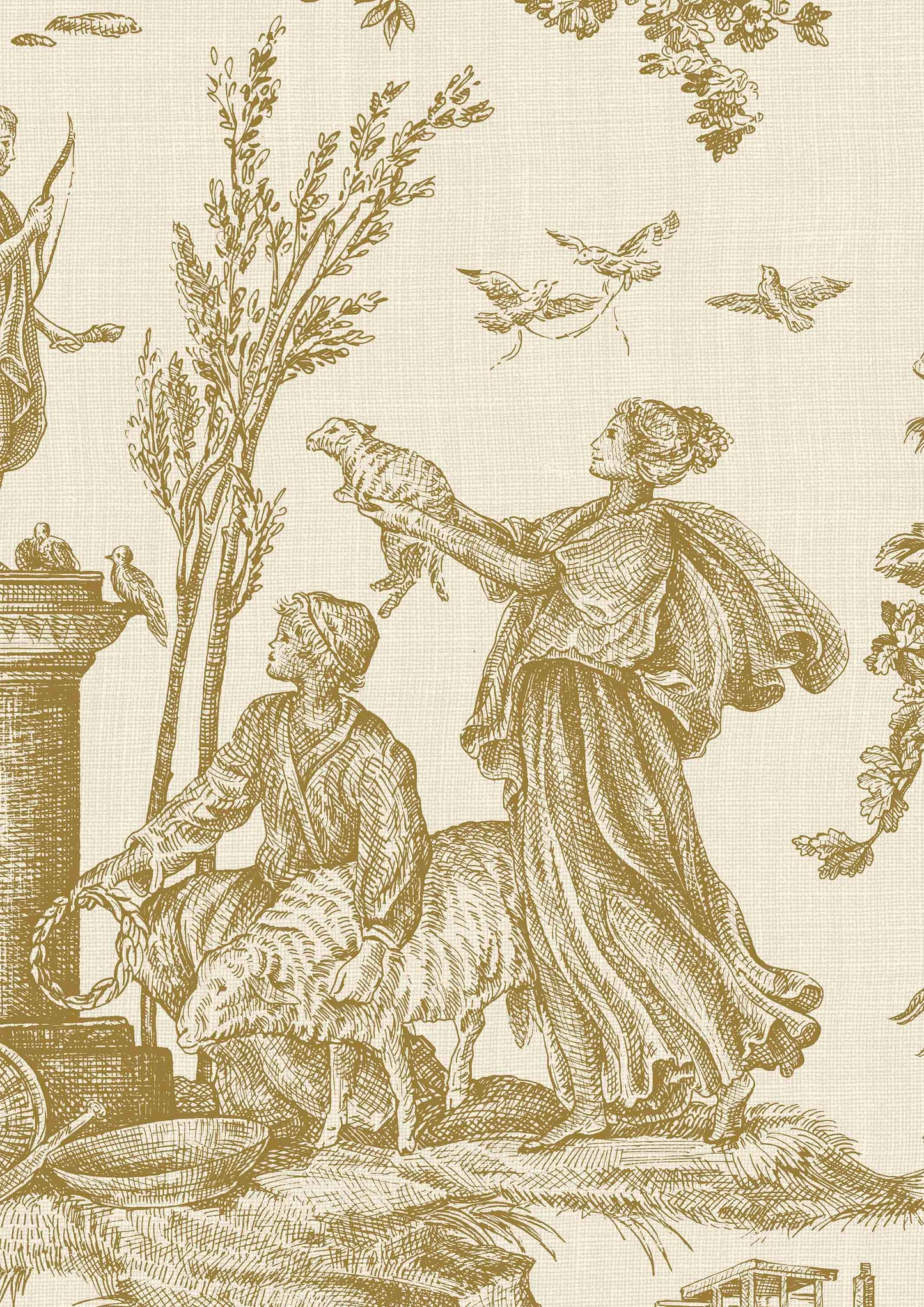 Toile Baptiste Wallpaper - Dijon
