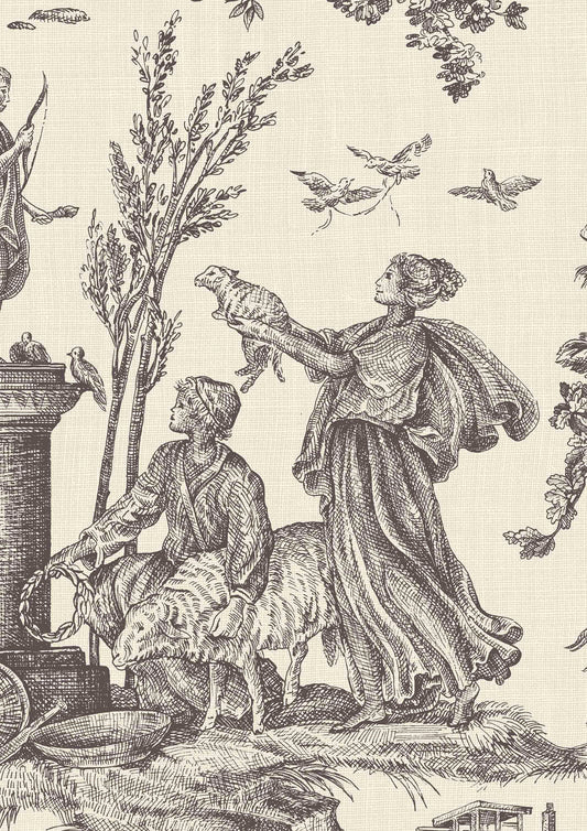Toile Baptiste Wallpaper - Douce Noir