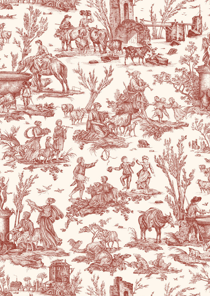 Toile Baptiste Wallpaper - Rhone