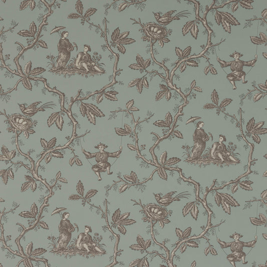 Toile Chinoise Wallpaper - Old Blue - Colefax & Fowler