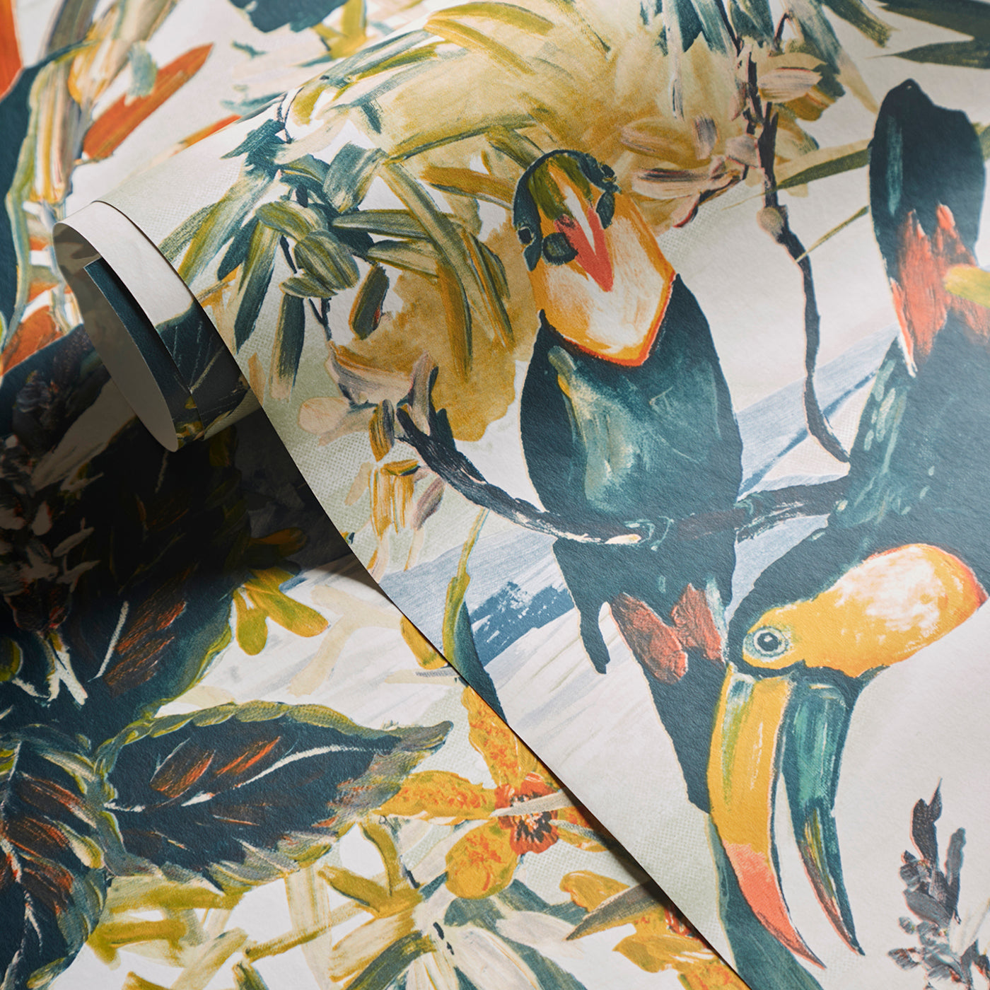 Toucan Wallpaper - Antique - Clarke & Clarke