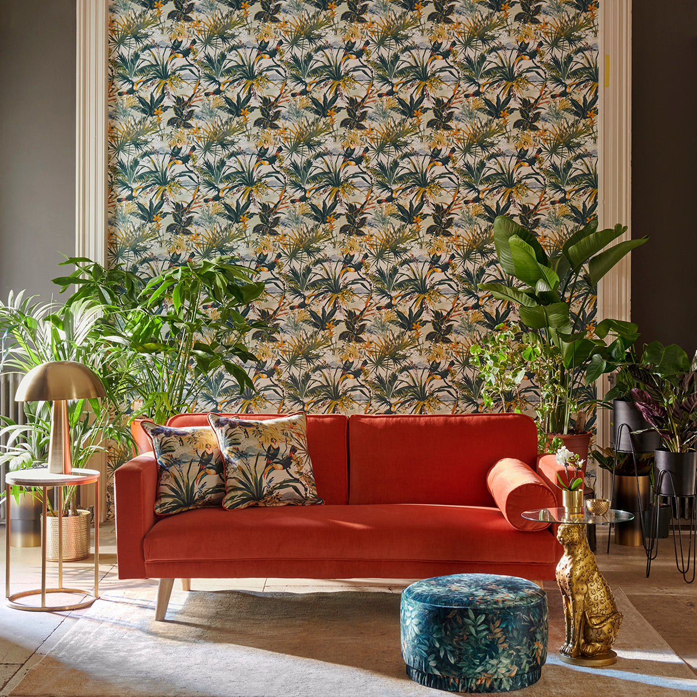 Toucan Wallpaper - Antique - Clarke & Clarke