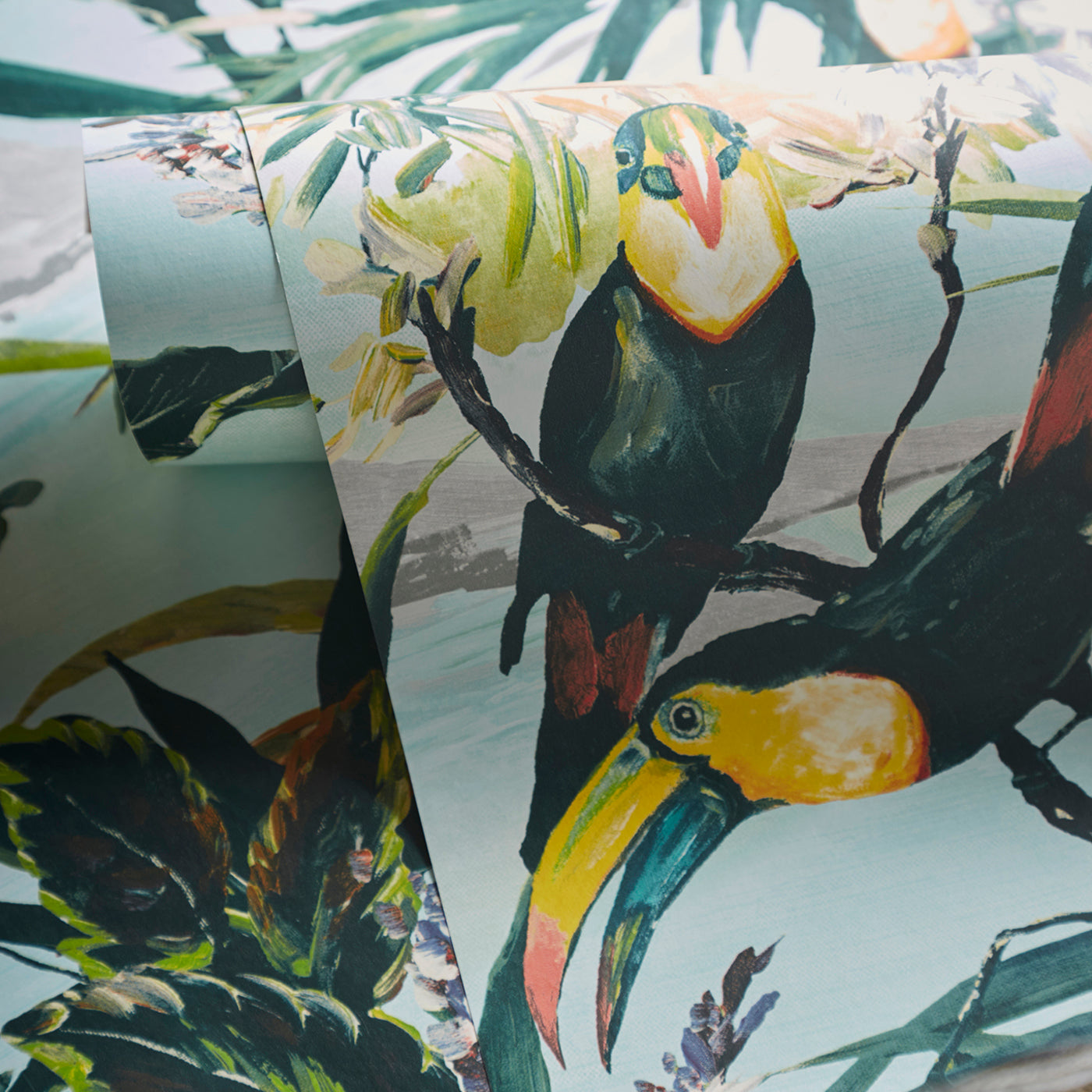 Toucan Wallpaper - Sky - Clarke & Clarke