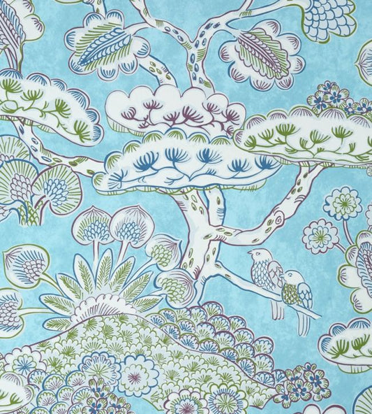 Tree House Wallpaper - Robin's Egg - AT9863 - Anna French