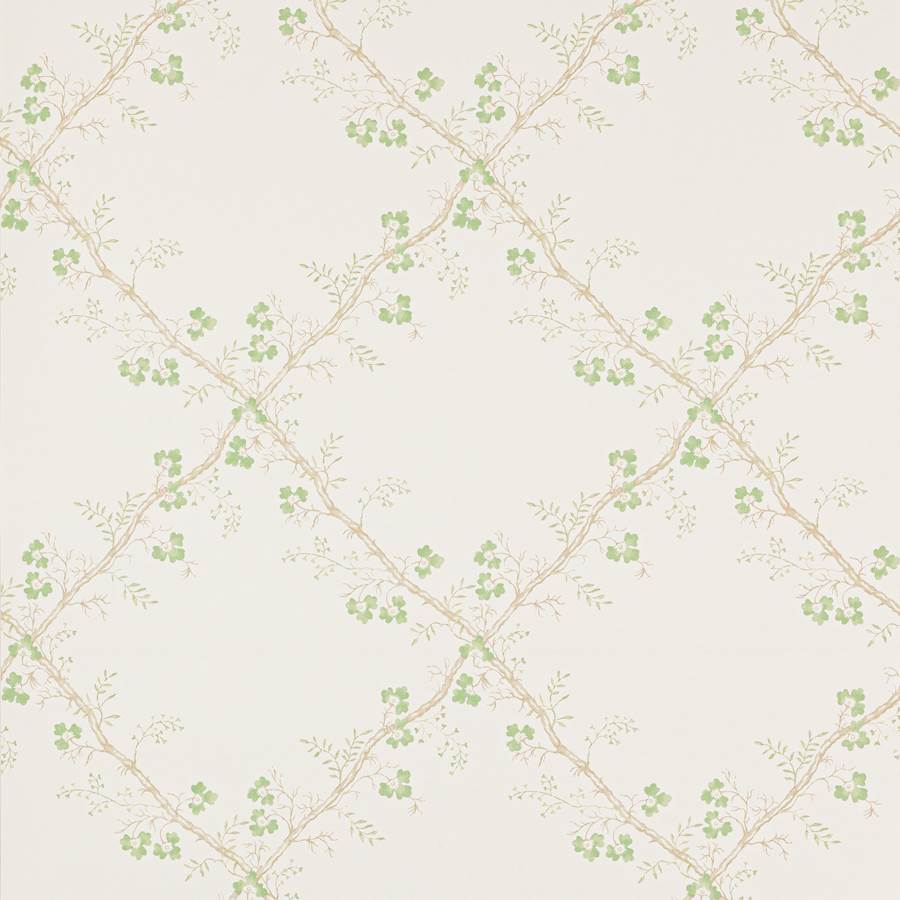 Trefoil Trellis Wallpaper - Leaf - Colefax & Fowler