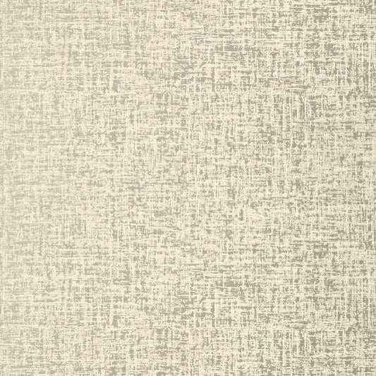 Tresco Wallpaper - Linen on Metallic Silver - AT6120 - Anna French