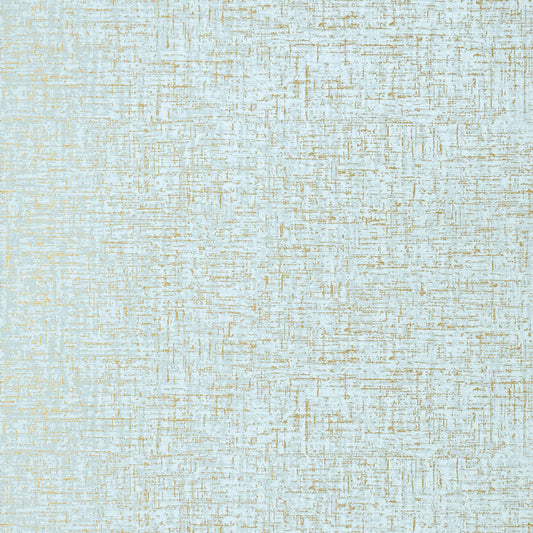 Tresco Wallpaper - Metallic Gold on Aqua - AT6118 - Anna French