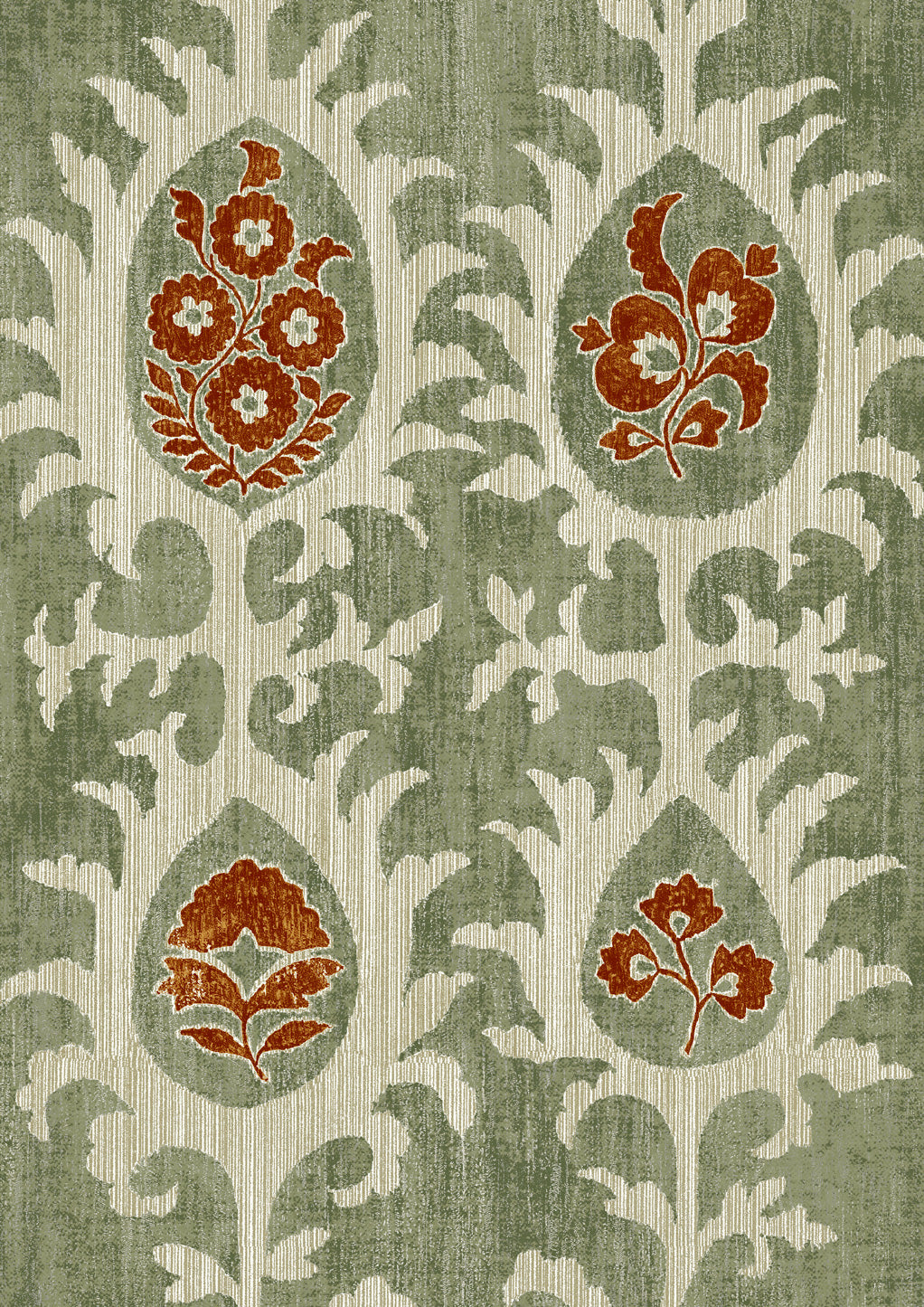 Tribal Wallpaper - Limpopo Green