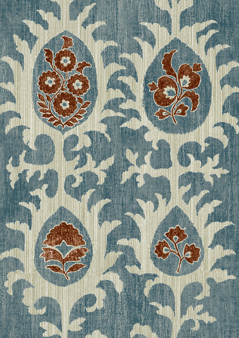 Tribal Wallpaper - Masai Blue