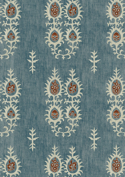 Tribal Wallpaper - Masai Blue