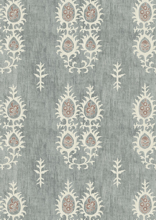 Tribal Wallpaper - Monsoon Blue