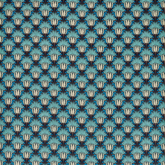 Tulip & Bird Fabric - Opal & Sea Foam - 520014 - Morris & Co