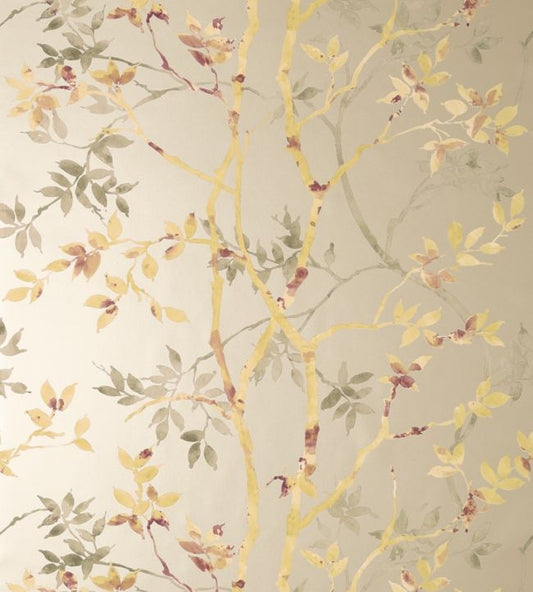 Tyndall Wallpaper - Gold on Metallic Pewter - AT34153 - Anna French