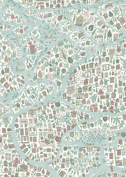 Utopia Wallpaper  - Pistachio Rose
