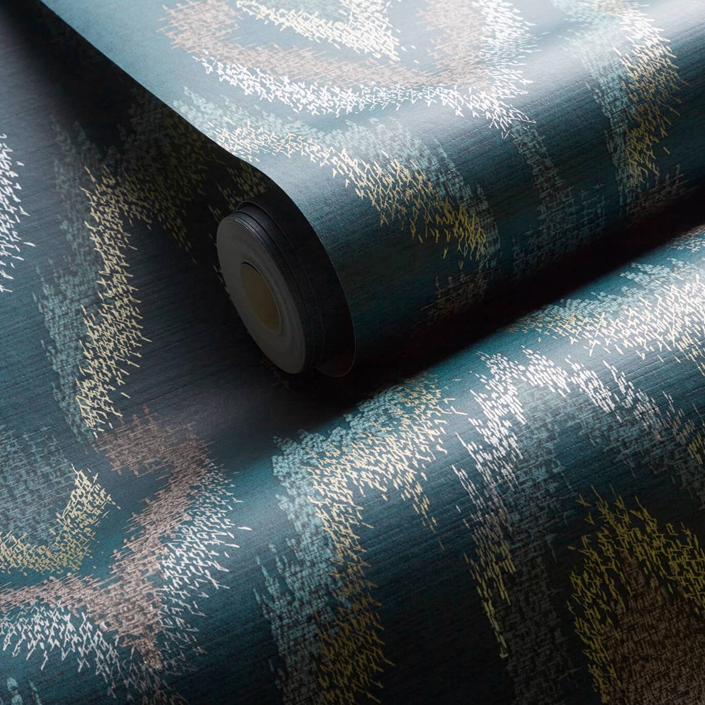 Velluto Wallpaper - Teal - Clarke & Clarke