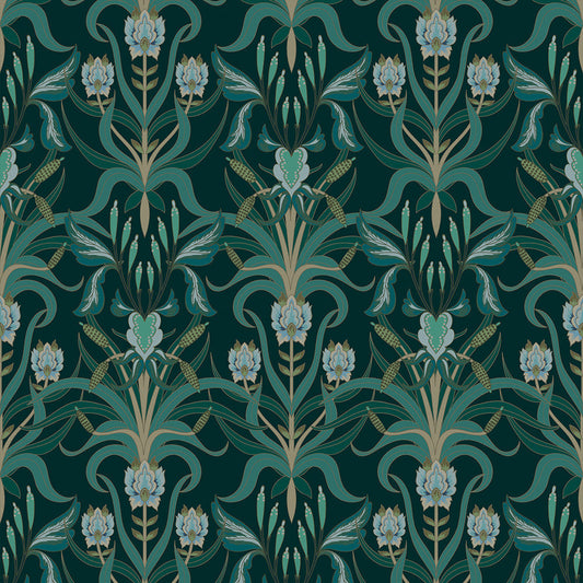 Versailles Wallpaper - Shades of Teal & Mineral - Lucie Annabel