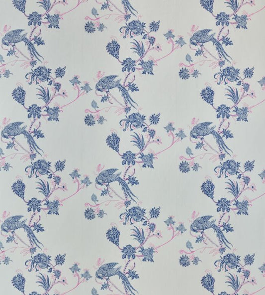 Vintage Bird Trail Wallpaper - Blue / Pink - BG2000101 - Barneby Gates