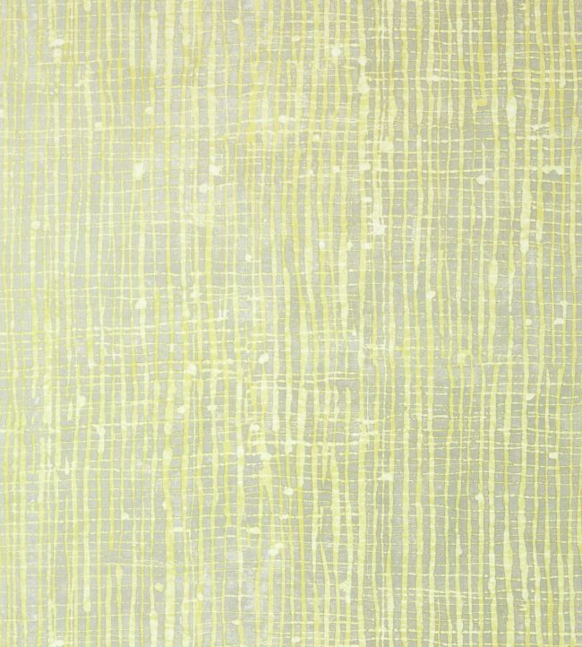 Violage Wallpaper - Citron and Metallic Silver - AT7931 - Anna French