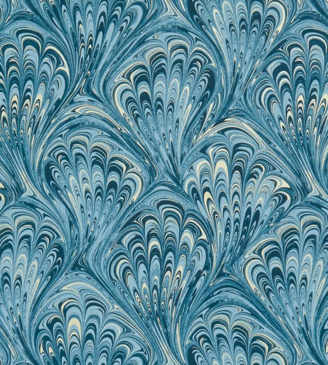 Pavone Wallpaper - Blue