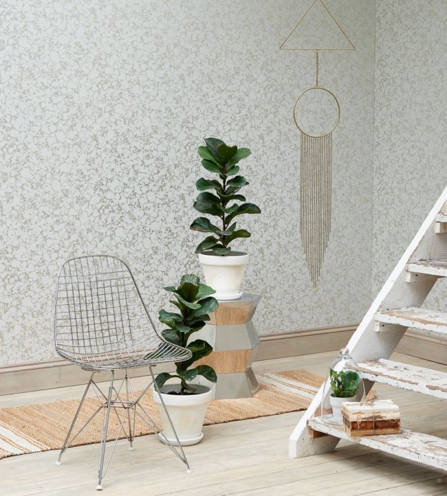 Pietra Room Wallpaper - Gray