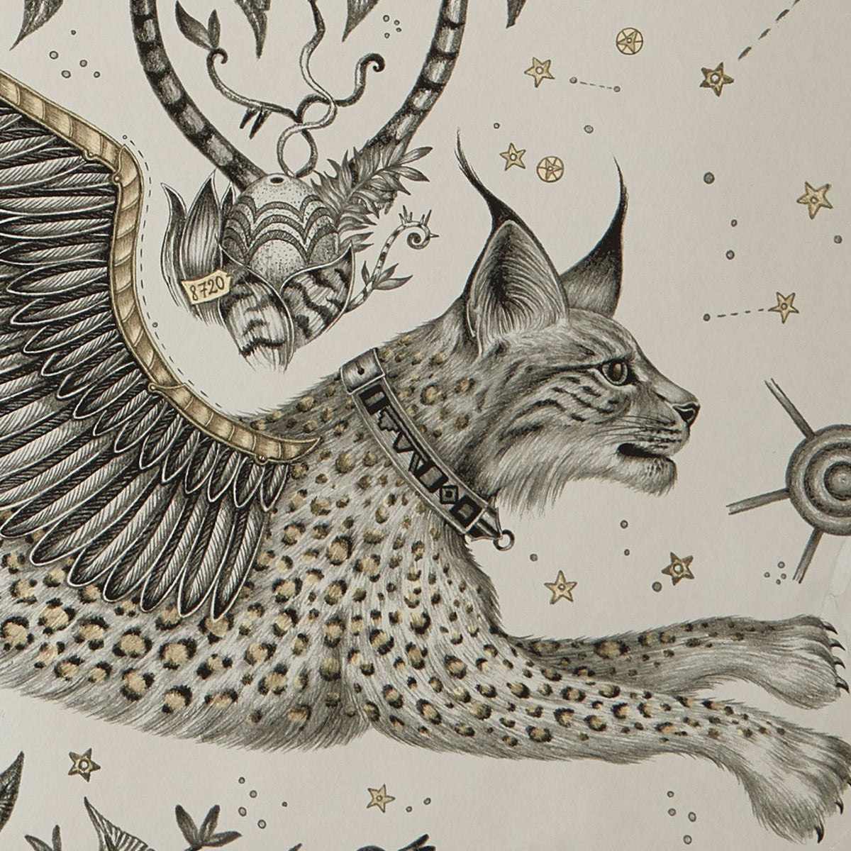 W0118 Lynx Wallpaper – Gustavian