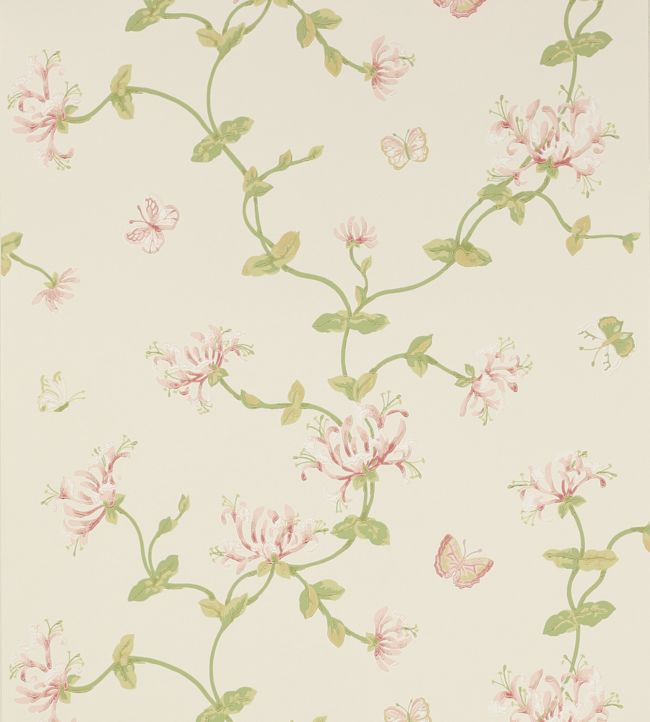 Honeysuckle Garden Wallpaper - Cream