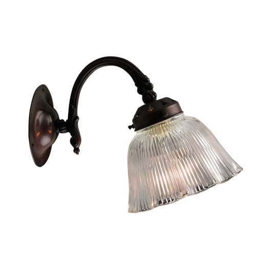 Prismatic Frilled Wall Light Antique Bronze