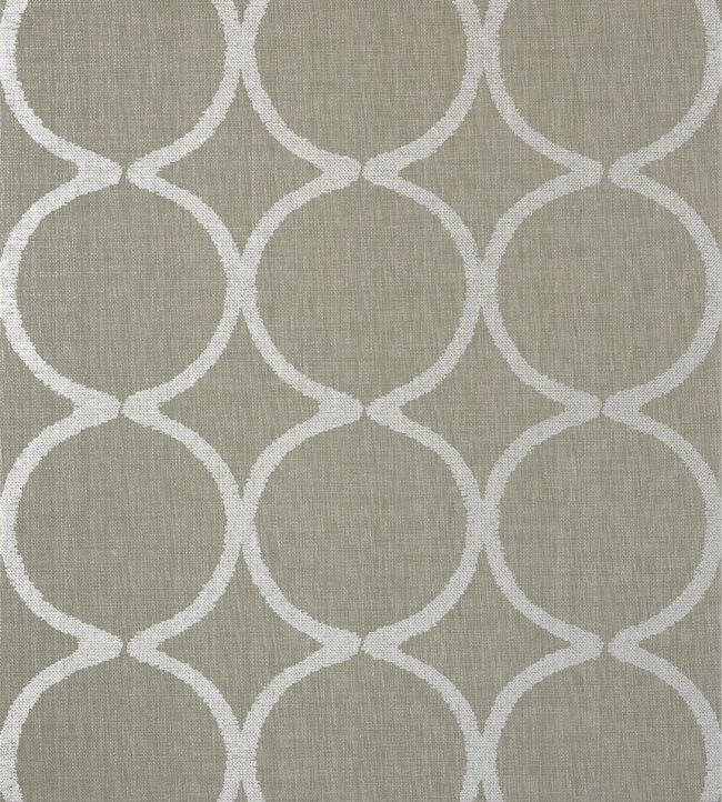 Watercourse Wallpaper - Metallic Silver on Taupe - AT7947 - Anna French