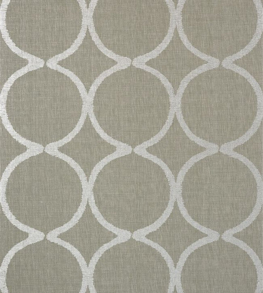 Watercourse Wallpaper - Metallic Silver on Taupe - AT7947 - Anna French